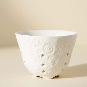 Anthropologie Berry Basket Glazed Stoneware NIB